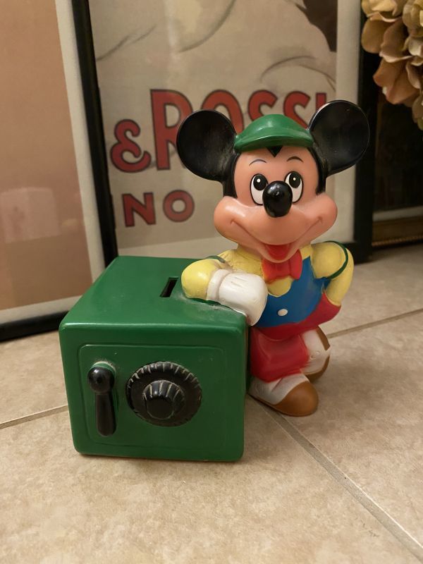 Disney Mickey Mouse Vinyl doll coin bank ディズニーのミッキー ...