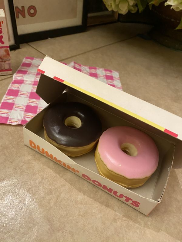 Dunkin Donuts Play Food Set With Box / ダンキンドーナツ プレイフードセット 箱2つ付き レア！！