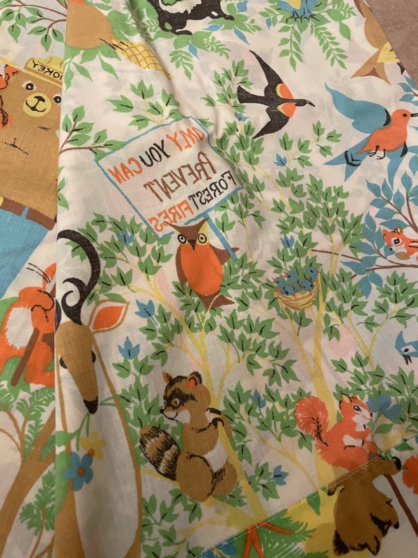 Smokey bear fabric Flat Sheets Unopen / スモーキーベア 未