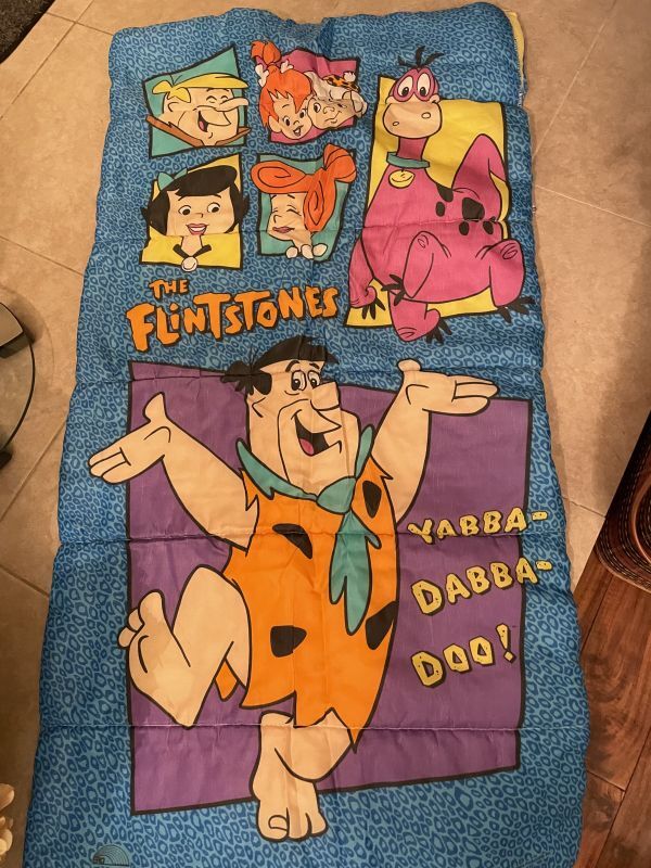 Hanna barbera Flintstones Sleeping Bag Blanket / ハンナバーベラの