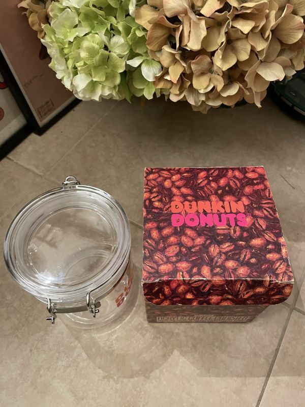 Dunkin Donuts Coffee Plastic Canister With Box / ダンキンドーナツ 