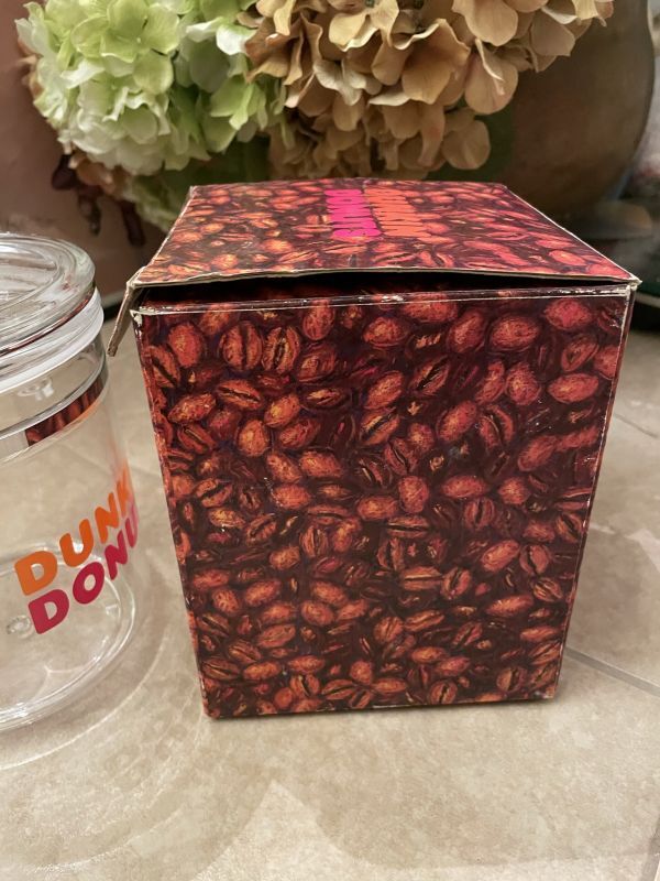 Dunkin Donuts Coffee Plastic Canister With Box / ダンキンドーナツ 