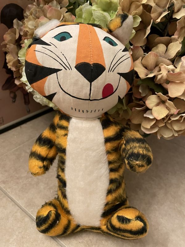 Tony The Tiger Kelloggs Frosted Cereal Pillow Plush Doll 70‘s /　袋入りケロッグ　 トニーザタイガーのピロードール、ぬいぐるみ