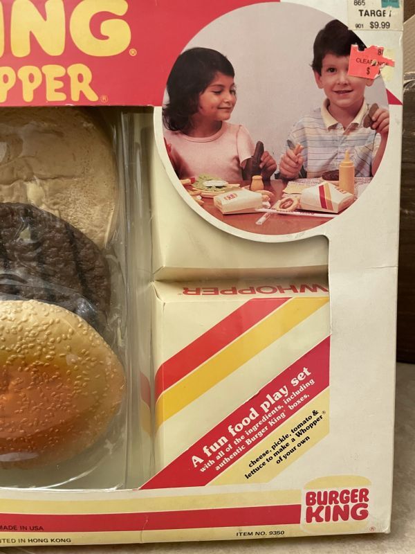 1987 バーガーキング プレイフード ままごと 食品サンプル