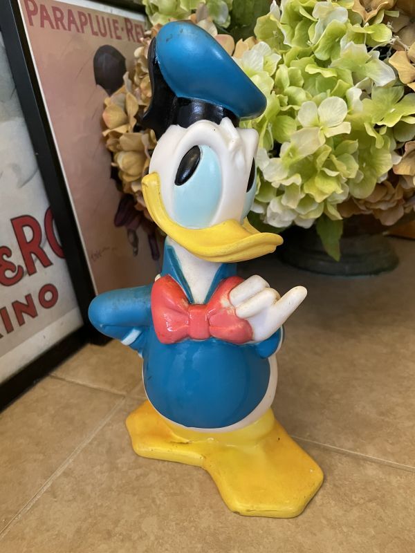 Disney Donald Duck Illco Plastic Coin Bank Doll 70 S ディズニーのドナルド プラスチック製 貯金箱