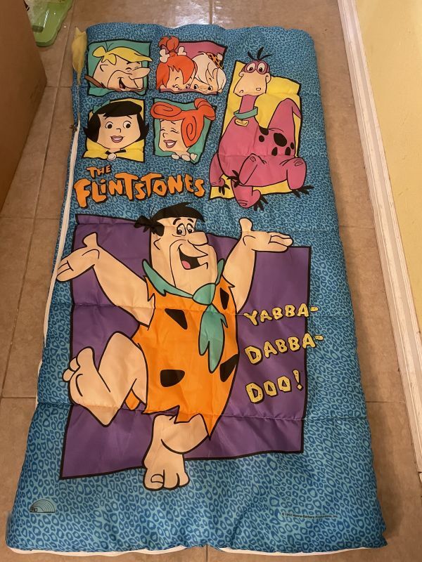 Hanna barbera Flintstones Sleeping Bag Blanket / ハンナバーベラの