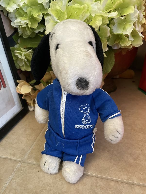 Snoopy Blue Sweat suits Plush Stuffed Doll (A) /スヌーピー ブルー