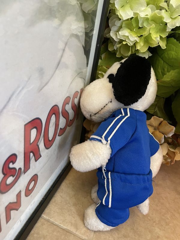 Snoopy Blue Sweat suits Plush Stuffed Doll (A) /スヌーピー ブルー