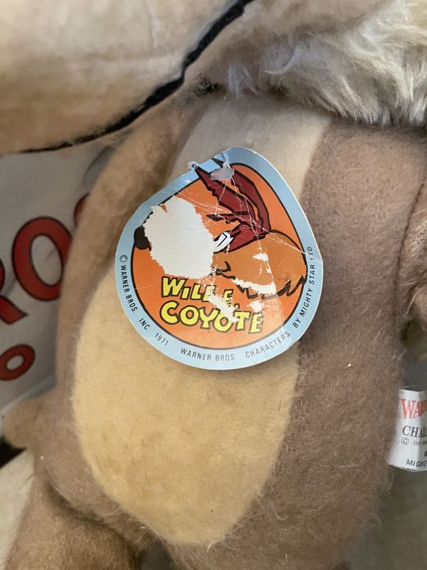 Looney Tunes Wile. E. Coyote Plush Doll with tag 1971 / ルーニー