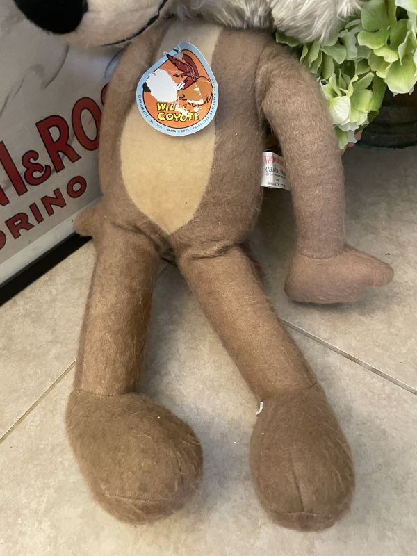 Looney Tunes Wile. E. Coyote Plush Doll with tag 1971 / ルーニー 