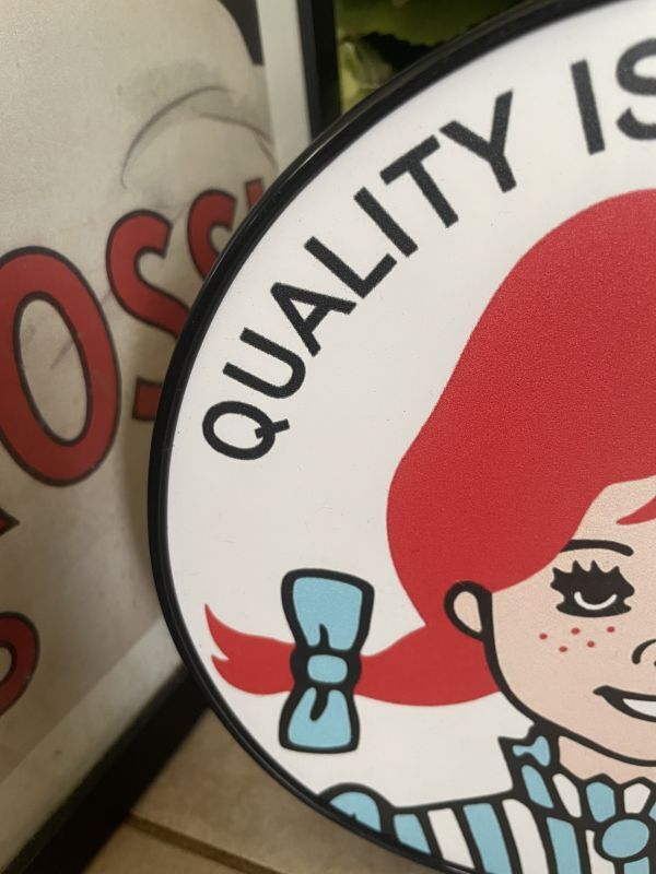 Wendy's Small Plastic Sign (A) / ウエンディーズ 小さな看板、サイン